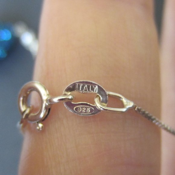 Swarovski Crystals Teardrop Pendant on a Sterling Silver Chain - Picture 9 of 13